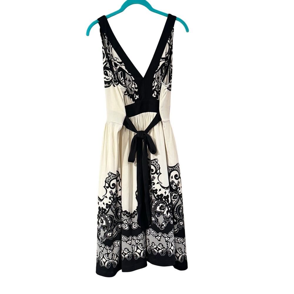 NWT NY&C Black & White Paisley Print Sleeveless Fit & Flare Dress XL - Picture 3 of 10